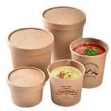 Envase bowl 16 onzas biodegradable kraft (Pack x 100 unidades)