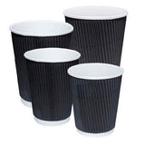 Vaso polipapel corrugado 12 onzas c/tapa (Pack x 100 unidades)